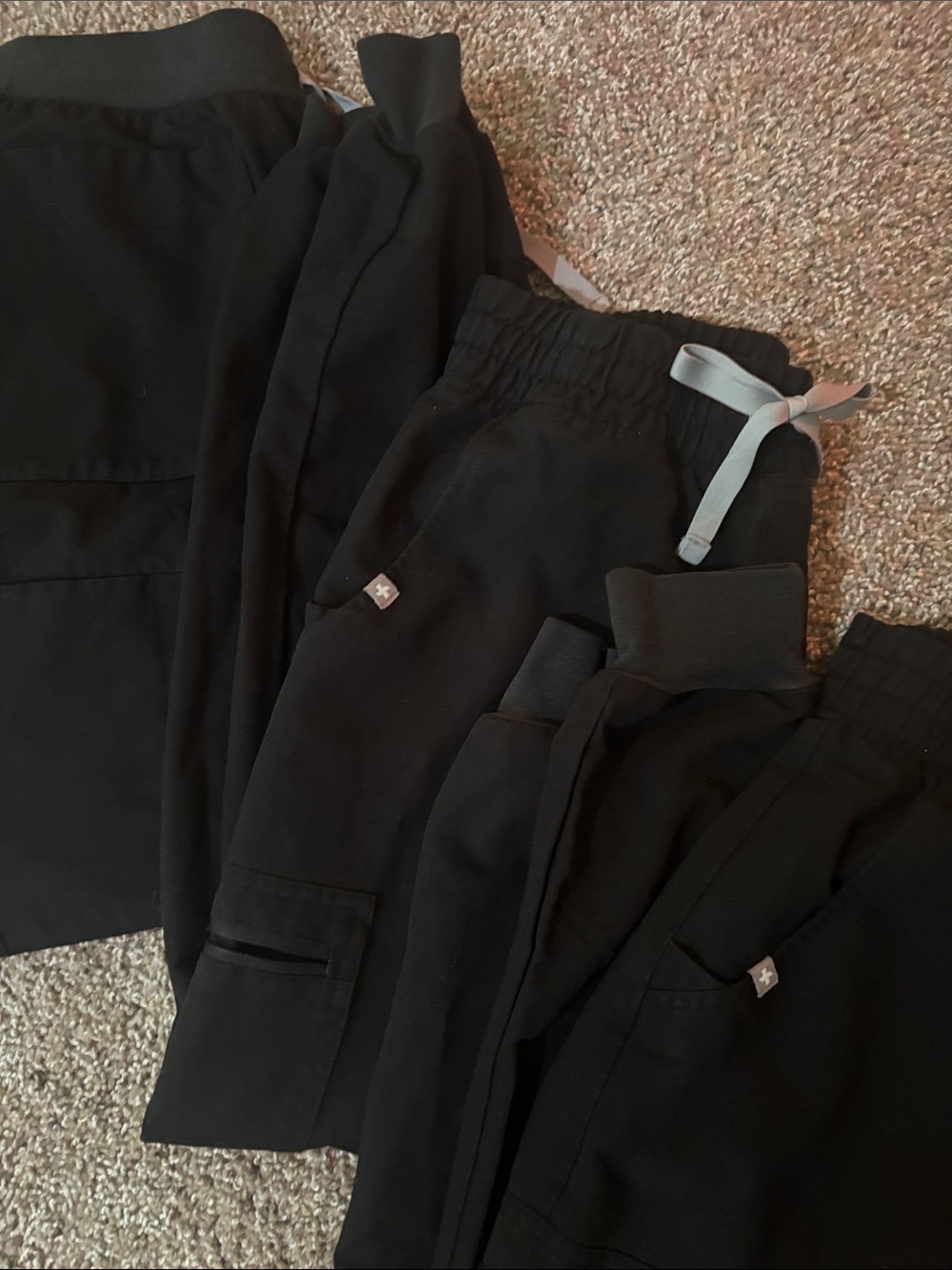 3 Figs Black Scrub Pants (Small)